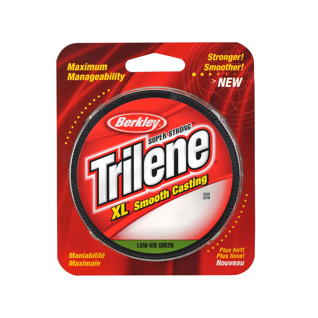 Trilene XL Monofilament Line Spool - 300 Yards, 0.014" Diameter, 14 lb Breaking Strength, Low Vis Green