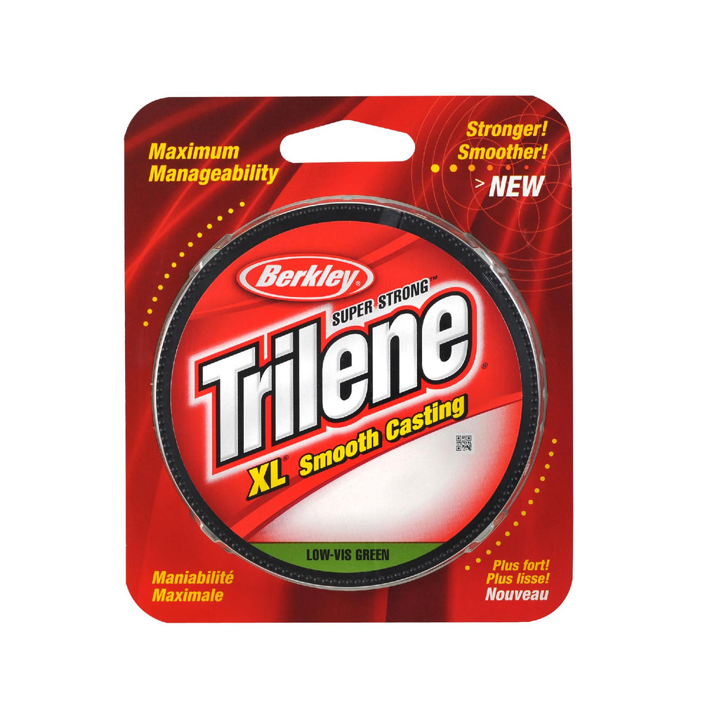 Trilene XL Monofilament Line Spool - 300 Yards, 0.015" Diameter, 17 lb Breaking Strength, Low Vis Green