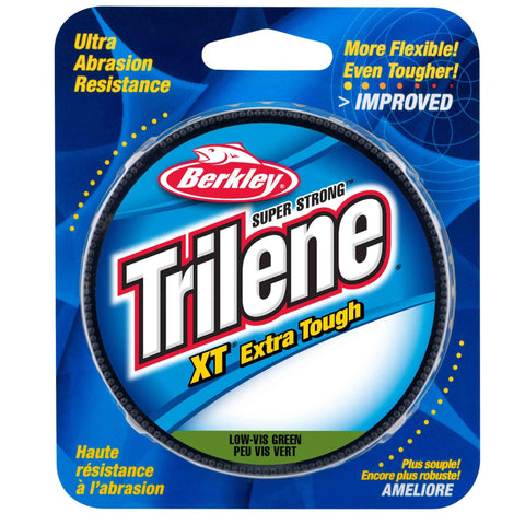 Trilene XT  Monofilament Line Spool - 300 Yards, 0.016" Diameter, 14 lb Breaking Strength, Low-Vis Green