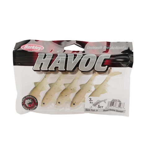 Havoc Sick Fish Soft Bait - Junior, 3" Length, Swamp Gas, Per 5