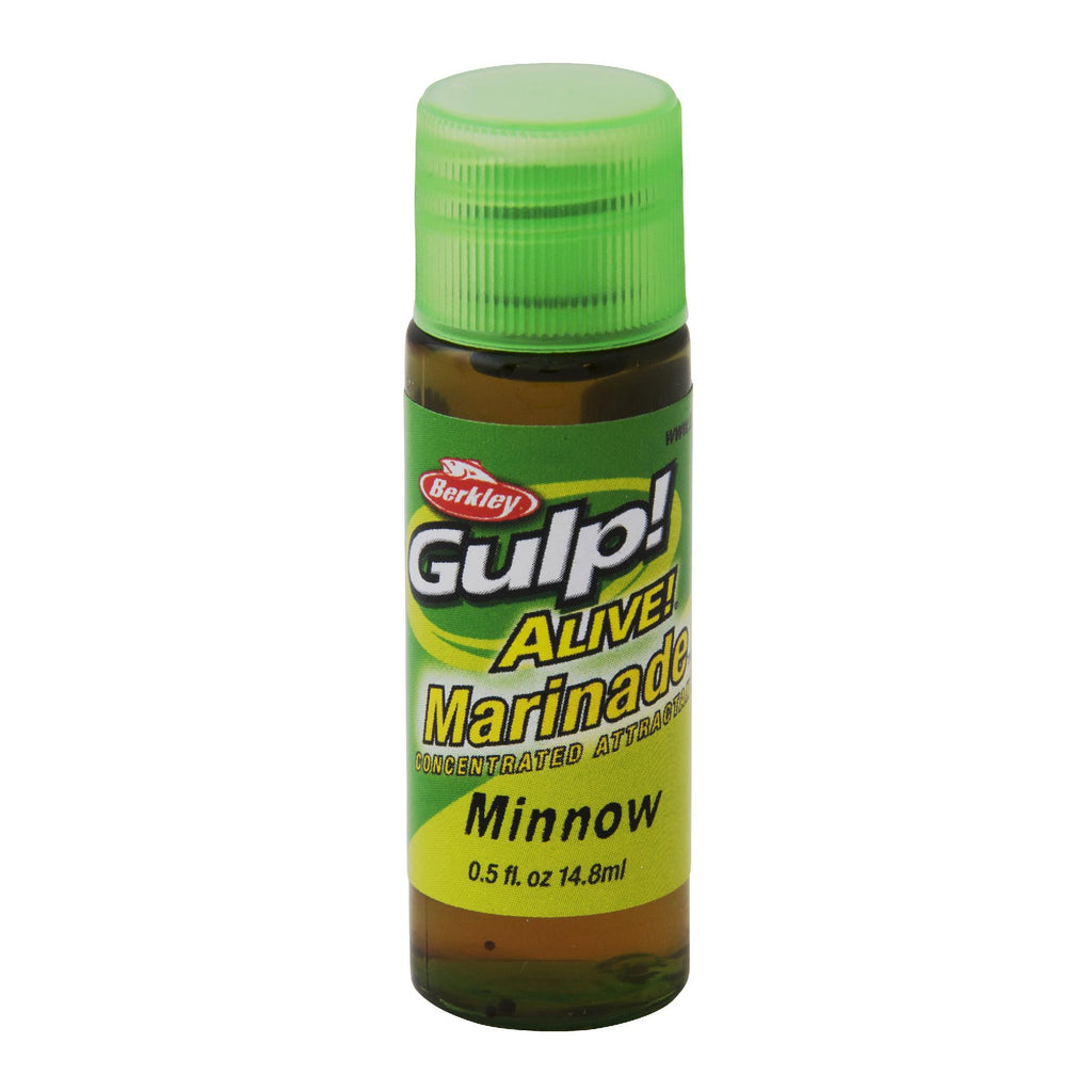 Gulp! Alive! Marinade Attractant - Minnow Scent-Flavor, 1-2 oz Bottle