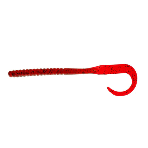 PowerBait Power Worm Soft Bait - 10" Length, Cherryseed, Per 8