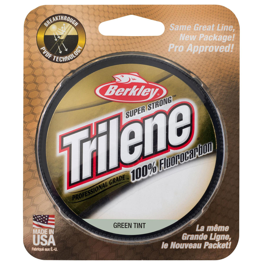 Trilene 100% Fluorocarbon Professional Grade Line Spool - 200 Yards, 0.007" Diameter, 4 lbs Breaking Strength, Green Tint