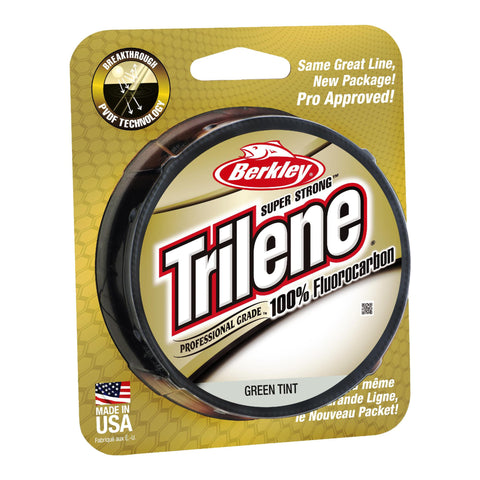 Trilene 100% Fluorocarbon Professional Grade Line Spool - 200 Yards, 0.017" Diameter, 20 lbs Breaking Strength, Green Tint