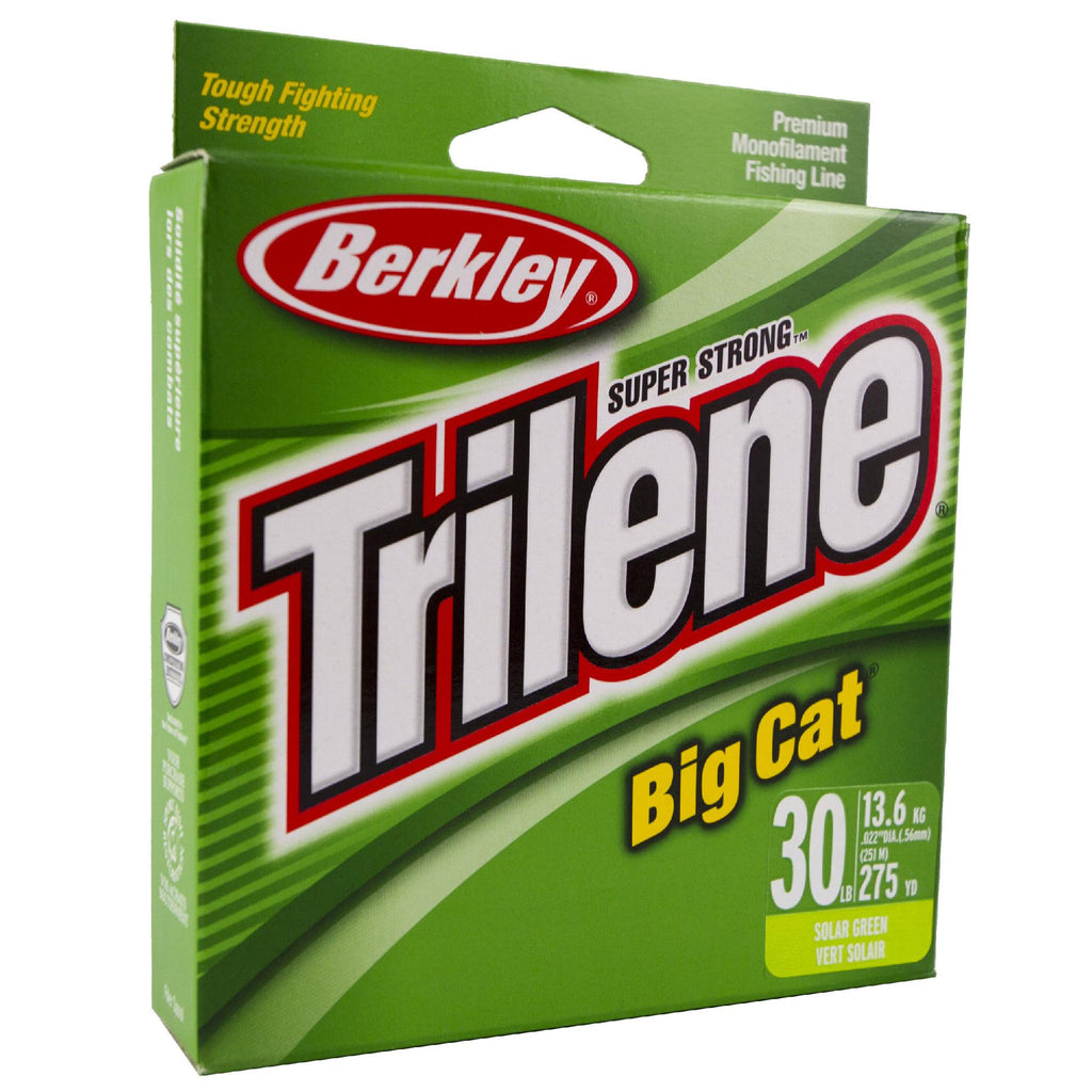 Trilene Big Cat Monofilament Line Spool - 270 Yards, 0.018" Diameter, 20 lbs Breaking Strength, Solar