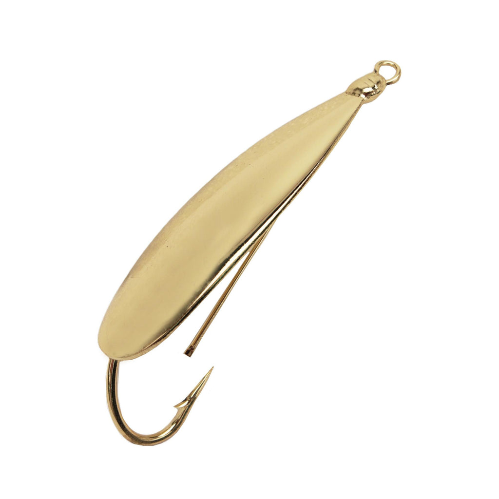 Silver Minnow Hard Bait - 1 3-4" Length, 1 Hook, Gold, Per 1