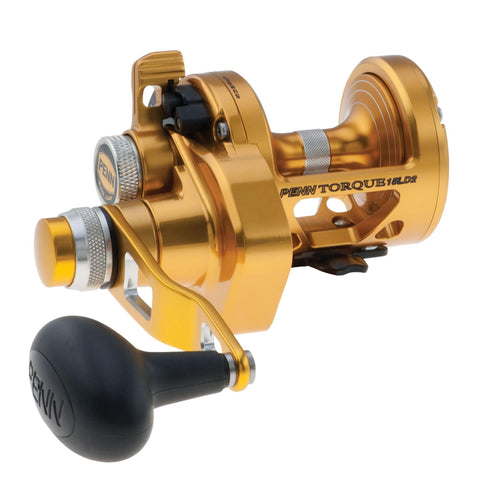 Torque Lever Drag 2 Speed Conventional Reel - 15, 6.0:1-2.8:1 Gear Ratio, 30"-14" Line Retrieve, 6 Bearings, Right Hand