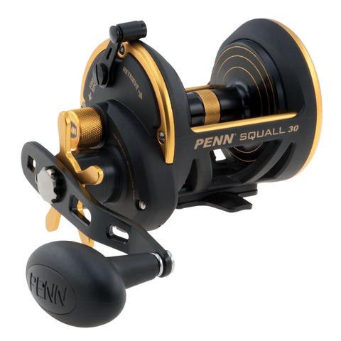 Squall Star Drag Conventional Reel - 30, 6.0:1 Gear Ratio, 40" Line Retrieve, 20 lb Max Drag, 7 Bearings, Right Hand