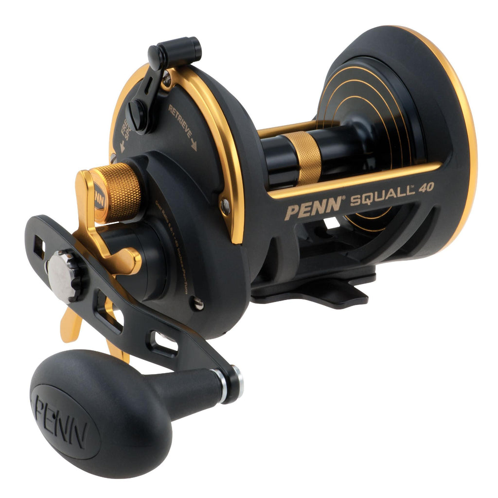 Squall Star Drag Conventional Reel - 40, 6.0:1 Gear Ratio, 40" Line Retrieve, 20 lb Max Drag, 7 Bearings, Right Hand