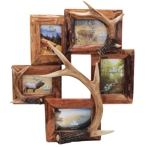 Picture Frame - 5 Photo, Deer, Antler