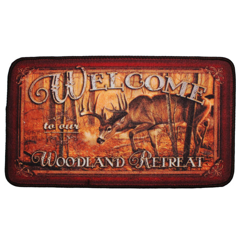 Door Mat - Welcome, Deer, Size 30" x 18"