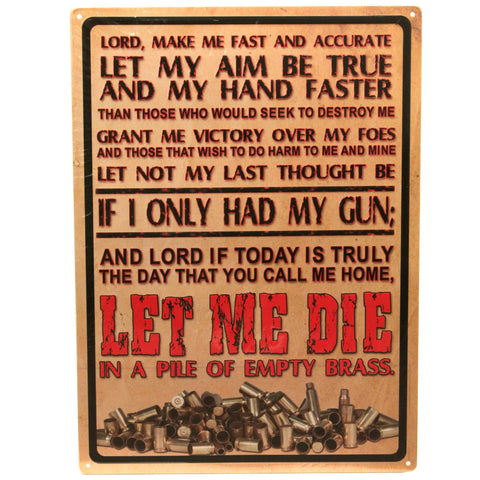 Tin Sign - Lord's Prayer, Size 12" x 17"