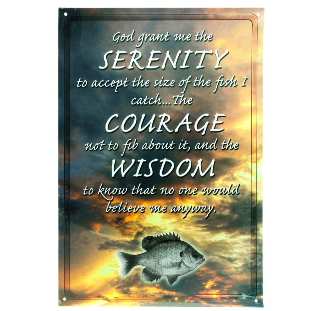 Tin Sign - Serenity, Courage, Wisdom, Size 12" x 17"