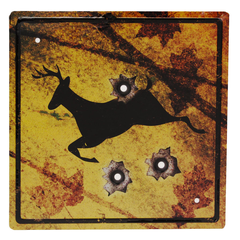 Tin Sign - Deer Crossing, Size 11 1-2" x 11 1-2"