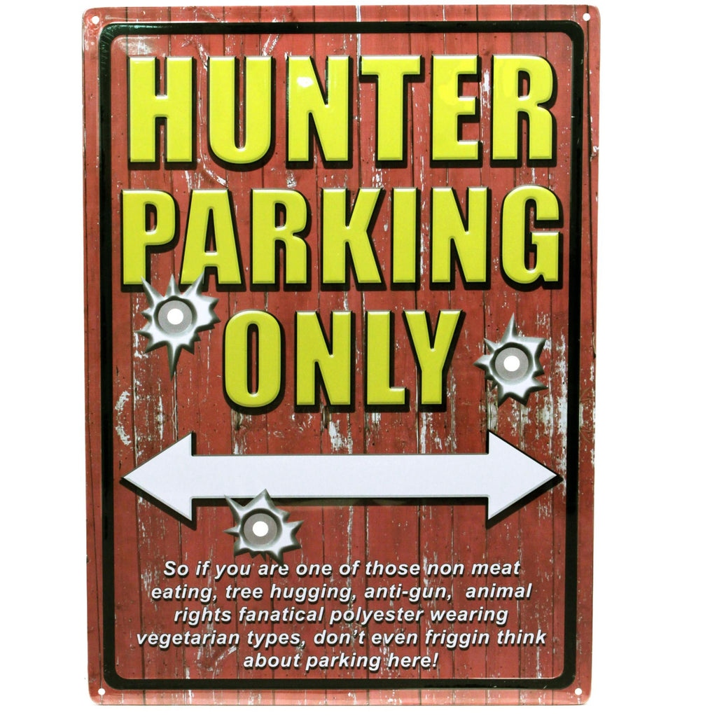 Tin Sign - Hunter Parking, Size 12" x 17"