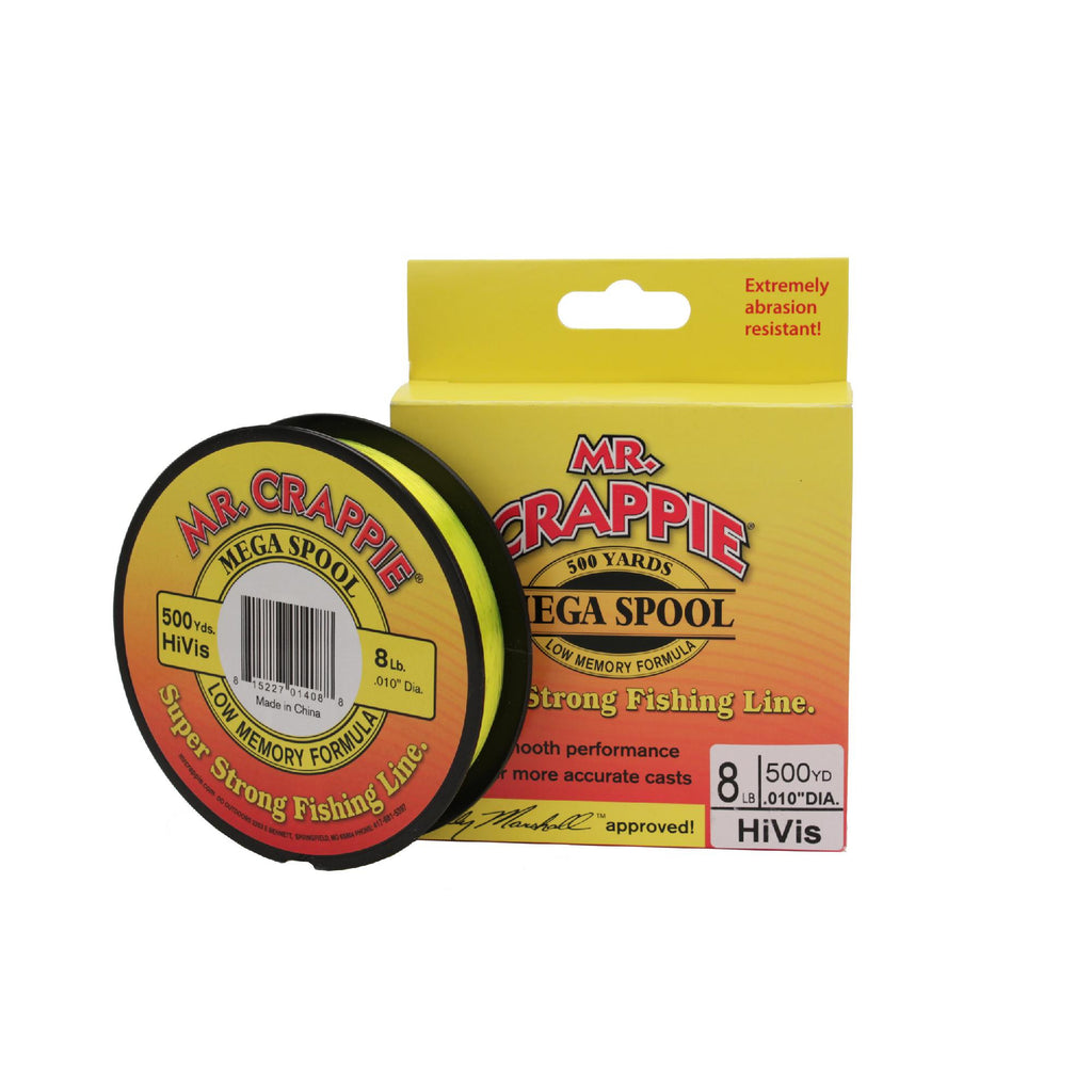 Mr. Crappie 500 Yard Filler Spool - HiVis, 8 lb