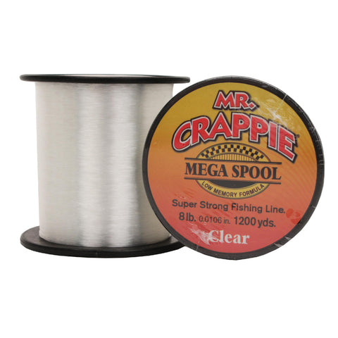 Mr. Crappie Mega Spools - Clear, 8 lb