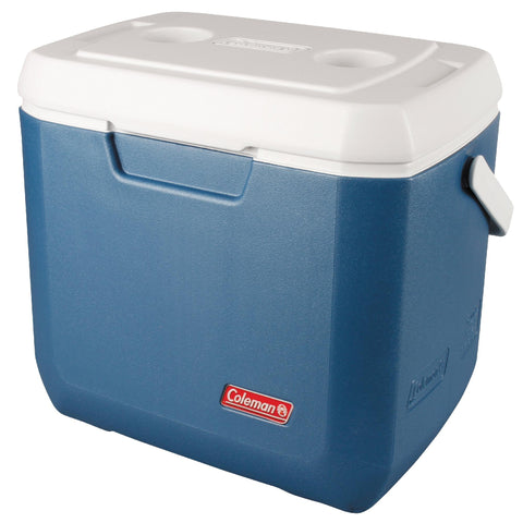 Cooler - Xtra, 28 Quart, Blue Overmolded Handle