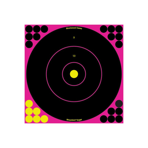 Shoot-N-C Targets: Bull's-Eye - Pink, 12" Bull's-Eye, 100 Targets