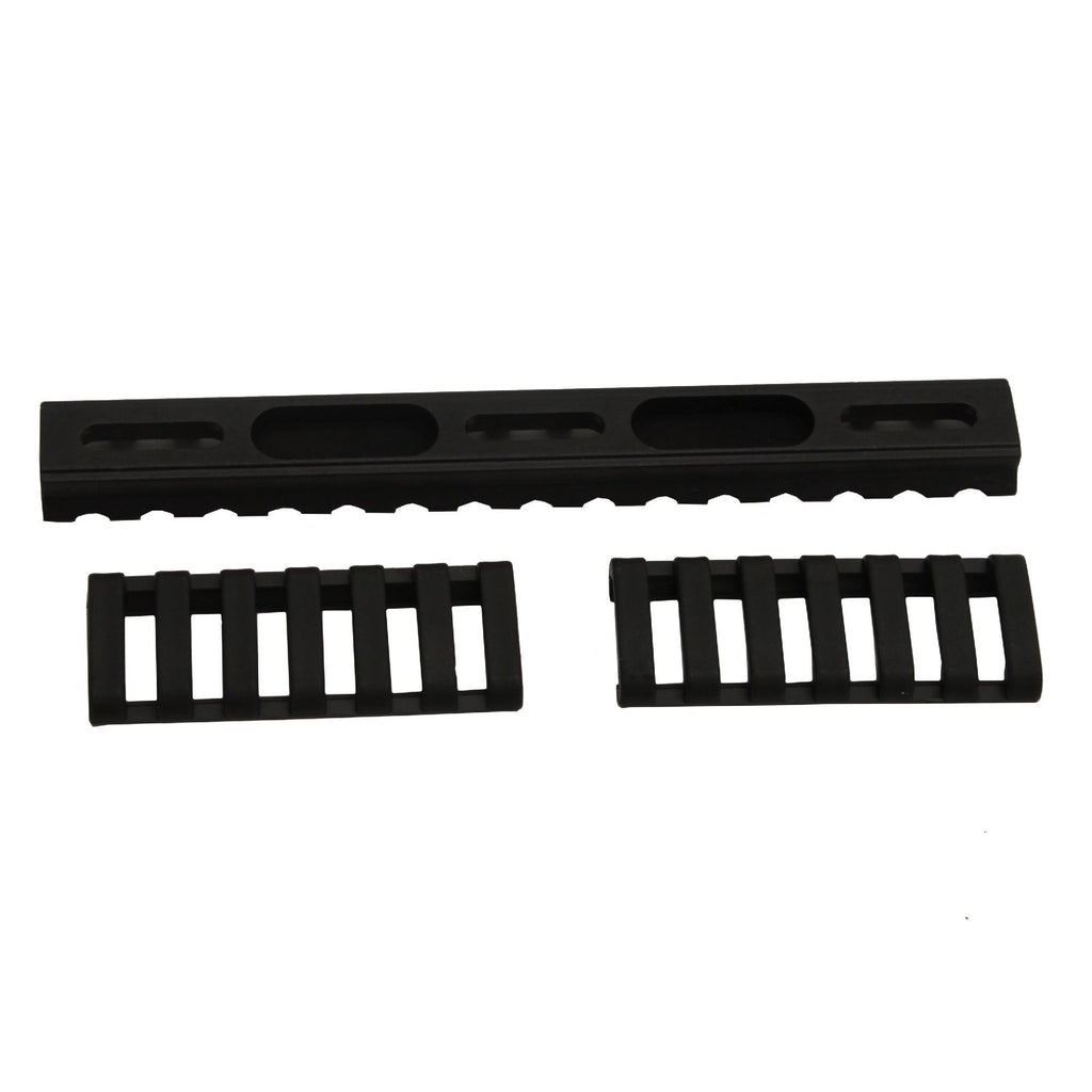 Aluminum UMP Rail - 15 Slot 6" w-Ergo Rail Cover, Black