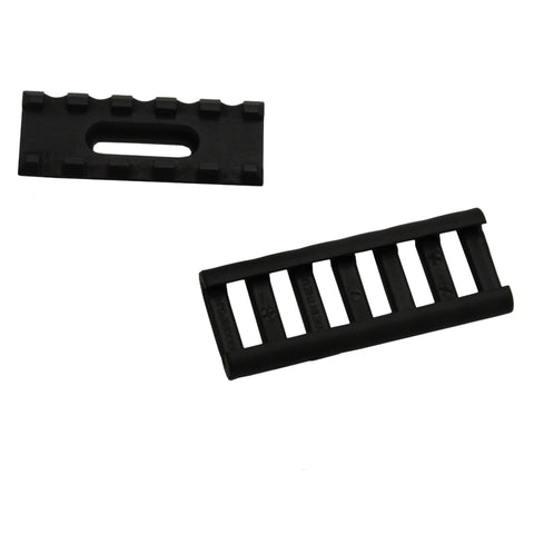 Aluminum UMP Rail - 5 Slot w-Ergo Rail Cover, Black