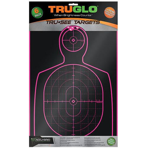 Handgun Target 12x18" - 6 Pack, Pink