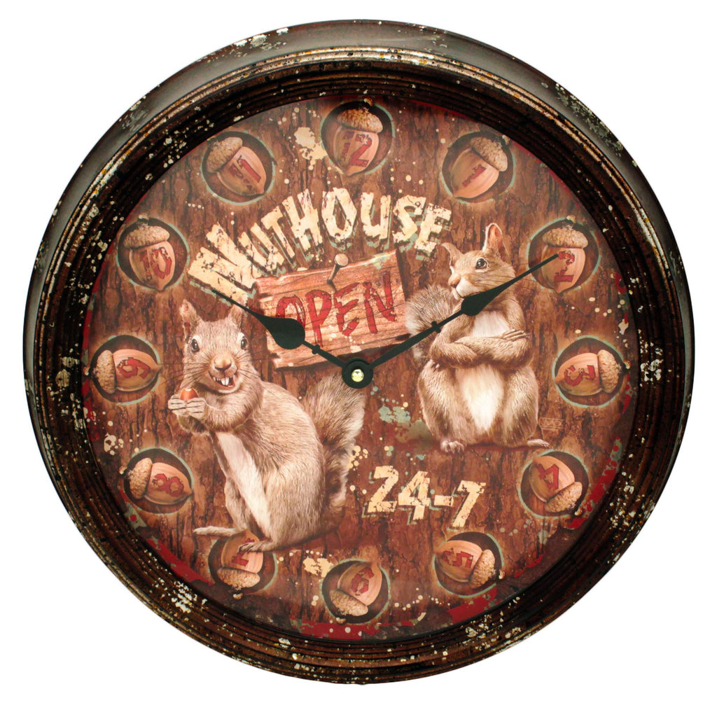 15" Metal Clock - Nut House