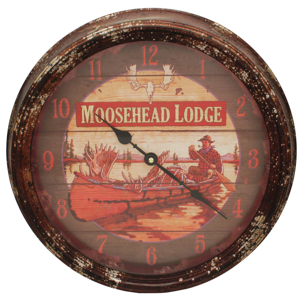 15" Metal Clock - Moosehead