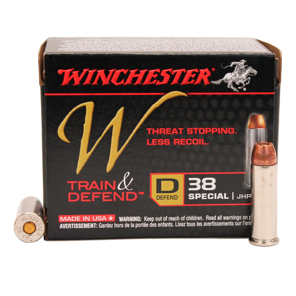 38 Special - W Defend Reduced Recoil, 130 Grains, Jacketed Hollow Point, Per 20