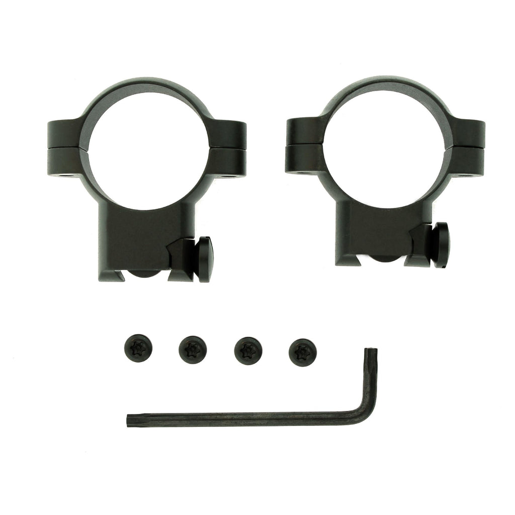 Ruger M77 Ring Mounts - 30mm High Matte Black