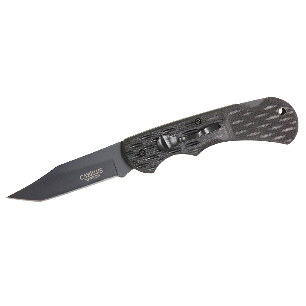 Camillus 6.75" Lev-R-Lok Carbonitride Knife - Tan