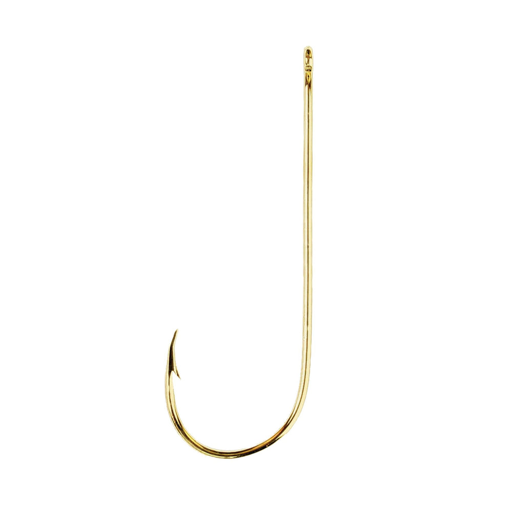 Aberdeen Light Wire Non-Offset Hook, Gold - Size 1 (Per 10)