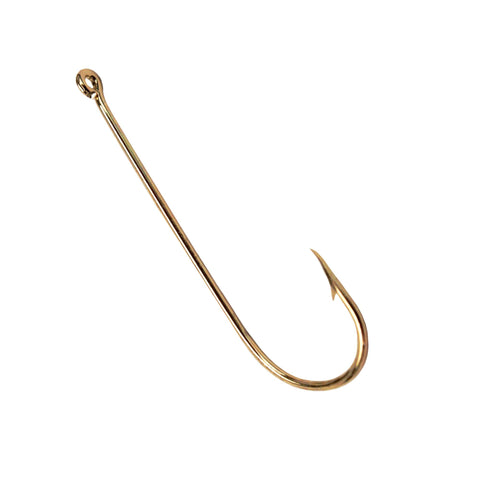 Aberdeen Light Wire Non-Offset Hook, Gold - Size 4 (Per 10) R-Pack