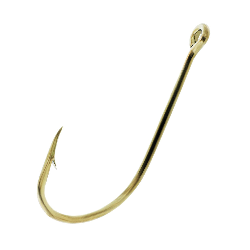 Plain Shank Offset Hook, Gold - Size 1 (Per 10)