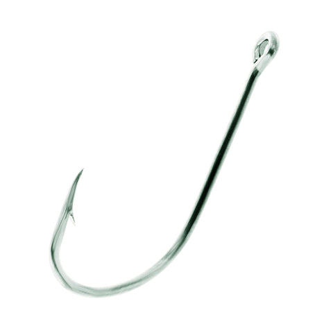 Plain Shank Offset Hook, Stainless Steel - Size 8-0 (Per 50)