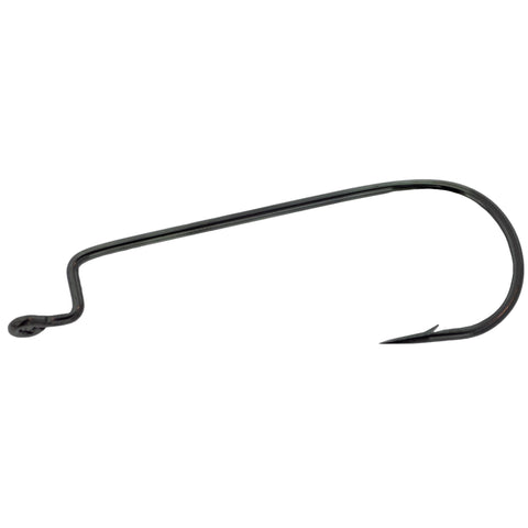 Lazer Worm Round Bend Hook, Platinum Black - Size 3-0 (Per 6)