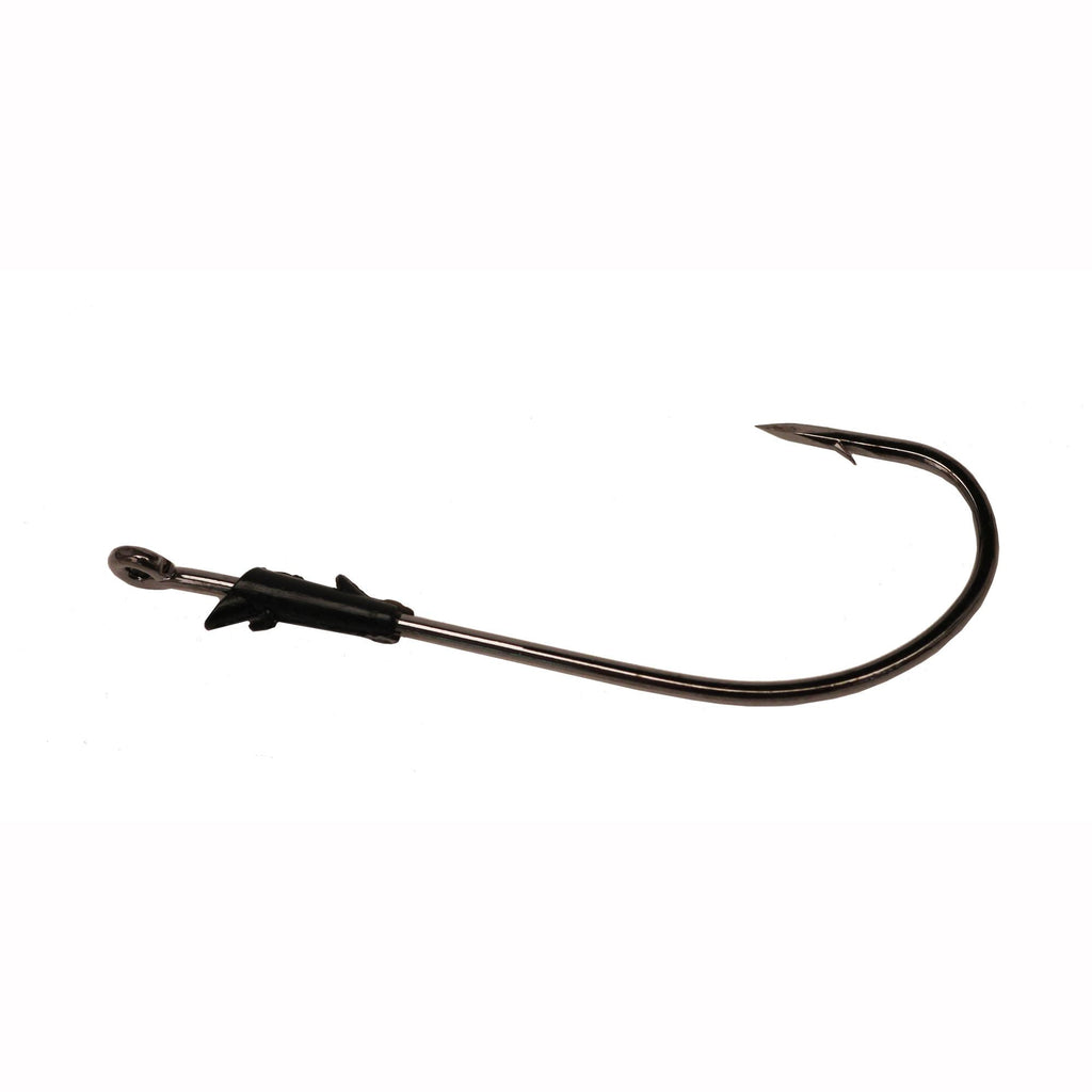 Trokar Light Wire Finesse Worm Hook, Platinum Black - Size 1-0 (Per 7)