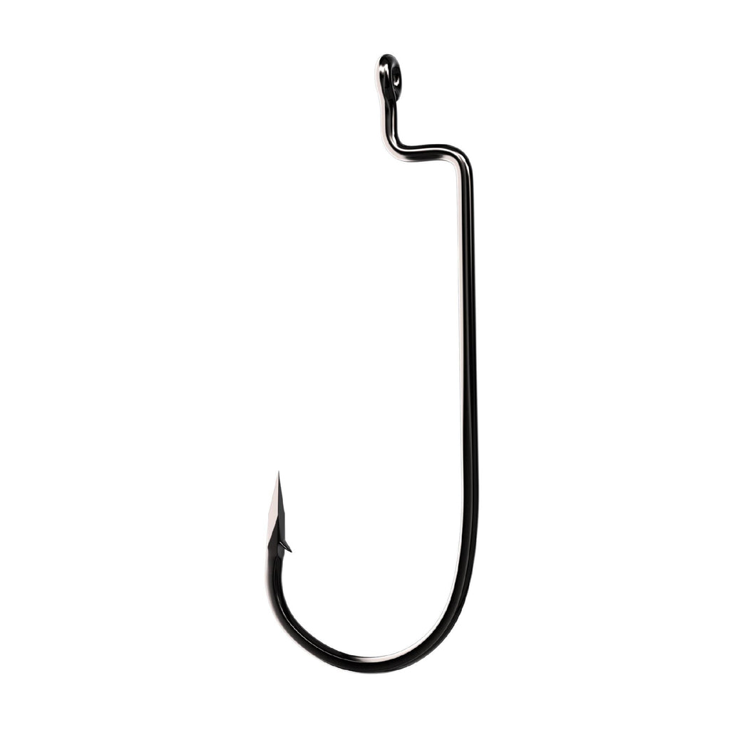 Trokar Worm Hook HD, Platinum Black - Size 2-0 (Per 6)