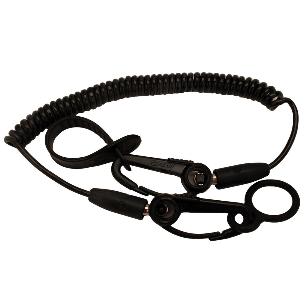 Safety Leash w-Flexcoil, Black