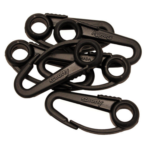 Nylon Snap Hook, Black, Per 6