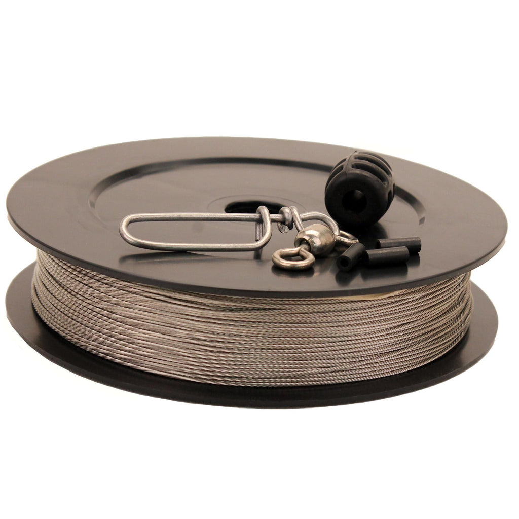 Premium Stainless Steel Downrigger Cable - 300 ft, 180 lb Test, Kit