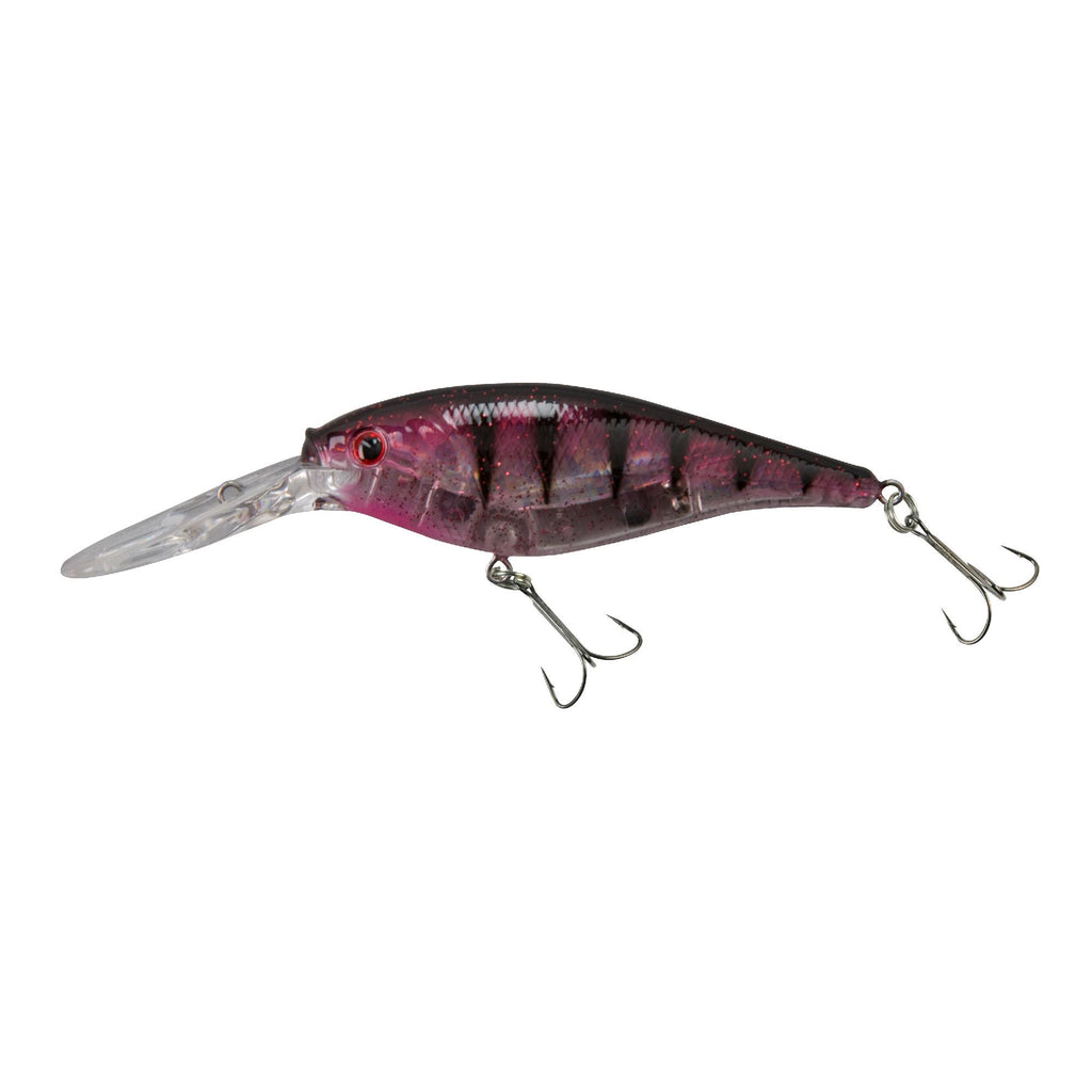 Flicker Shad Pro Flash Hard Bait - 2 3-4" Length, 11'-13' Swimming Depth, 2 Hooks, Flashy Red Pearch, Per 1