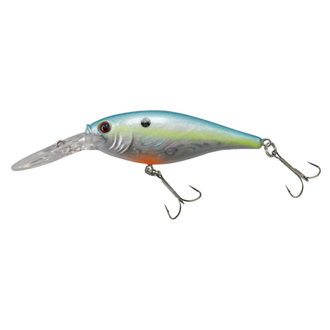 Flicker Shad Pro Slick Hard Bait - 2 1-4" Length, 10'-12' Swimming Depth, 2 Hooks, Slick Racy, Per 1