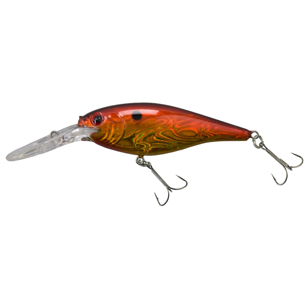 Flicker Shad Pro Slick Hard Bait - 2 1-4" Length, 10'-12' Swimming Depth, 2 Hooks, Slick Sunset, Per 1