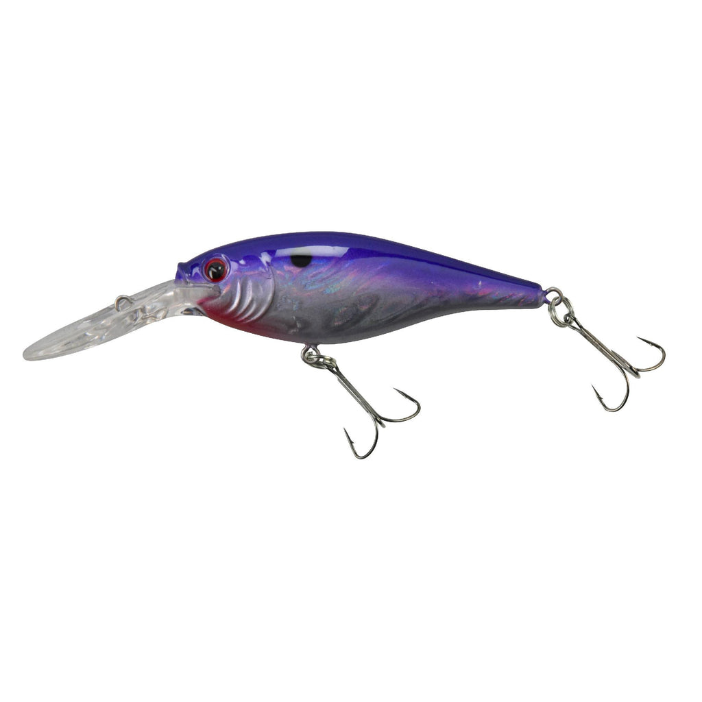 Flicker Shad Pro Slick Hard Bait - 2 3-4" Length, 11'-13' Swimming Depth, 2 Hooks, Slick Purple Pearl, Per 1