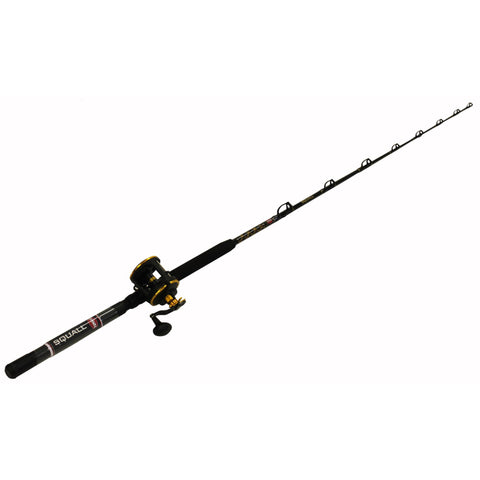 Squall Level Wind Conventional Combo - 30, 4.9:1 Gear Ratio, 6'6" Length 1pc Rod, 20-50 lb Max Drag, Medium-Heavy Power