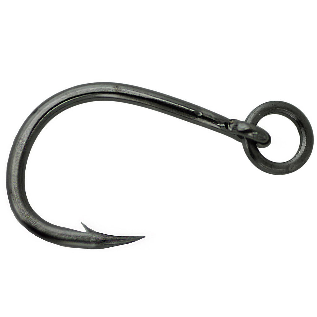 Live Bait Hook, Heavy Duty with Solid Ring - Size 2-0, NS Black, Per 5