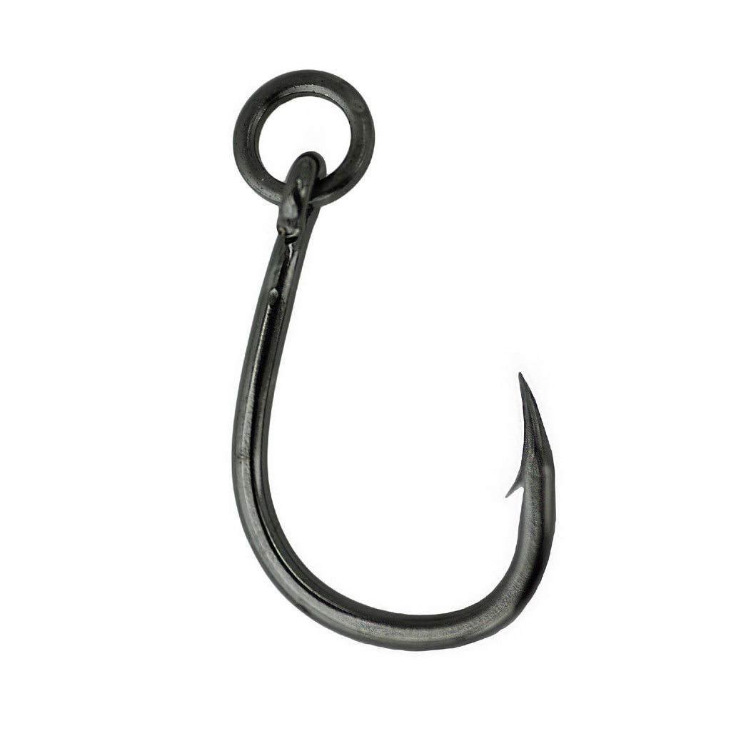 Live Bait Hook, Heavy Duty with Solid Ring - Size 5-0, NS Black, Per 4