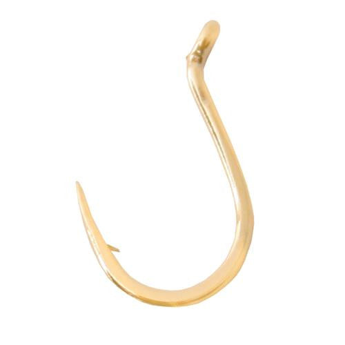 Single Egg Hook, Barb On Shank - Size 12, Gold, Per 10