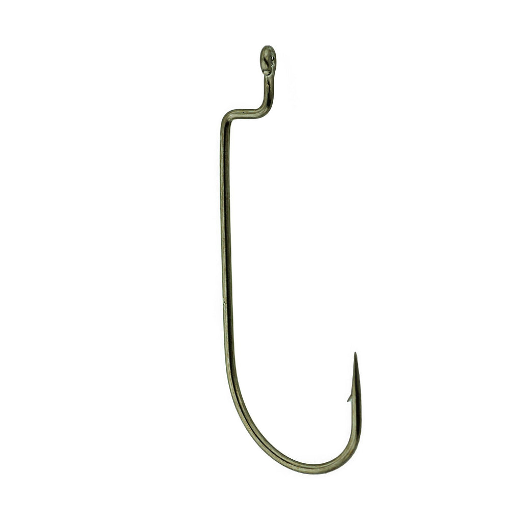 Worm Hook, Offset Shank - Size 1-0, Bronze, Per 6